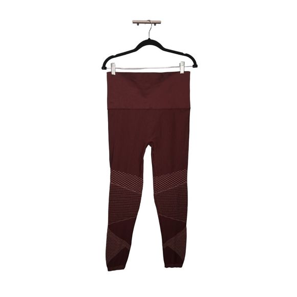 SPANX Look At Me Now Seamless Moto Leggings In Wine - Size XL - Picture 3 of 4